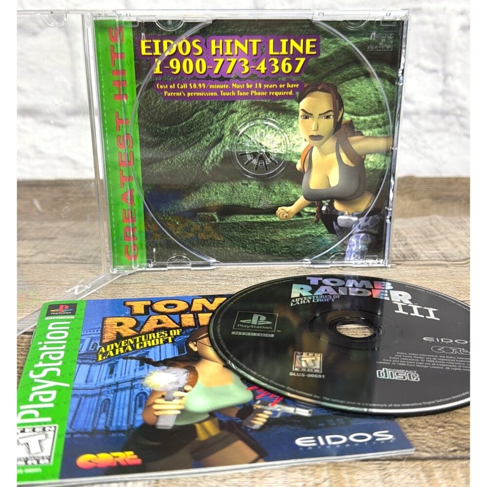 Tomb Raider III Adventure Lara Croft PlayStation PS1 Greatest Hits Manual Tested - Picture 5 of 11